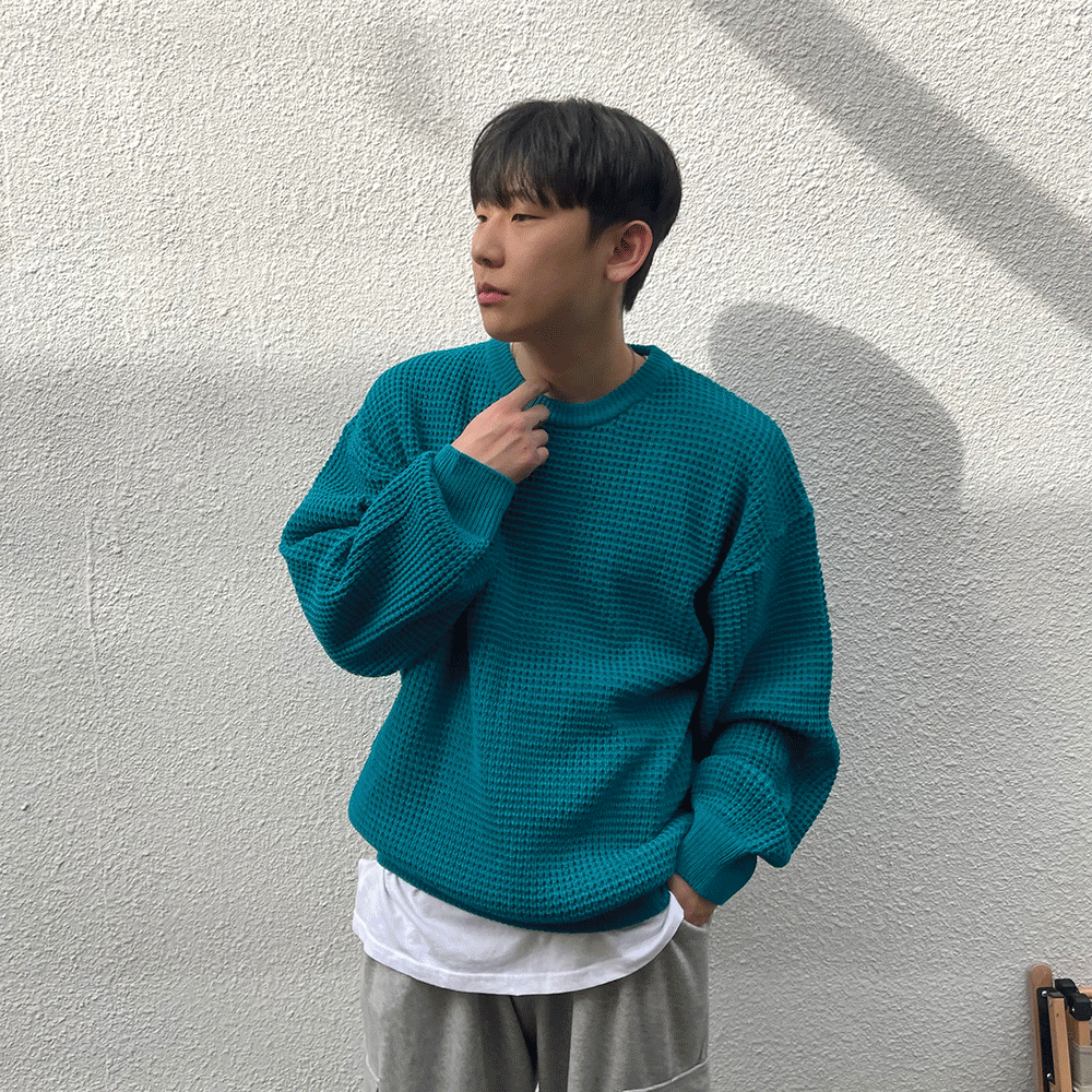 OVERFIT VOLUME ROUND KNIT ( 5 COLOR )