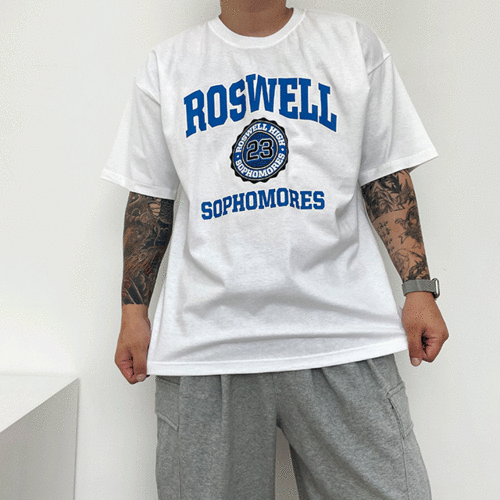 XL부터 3XL까지 나오는 빅사이즈 로즈웰 반팔 티셔츠 ( 3 Color )